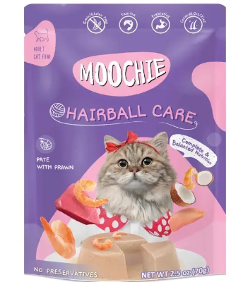 Moochie Cat Food Mince Hairball Care (Prawn)