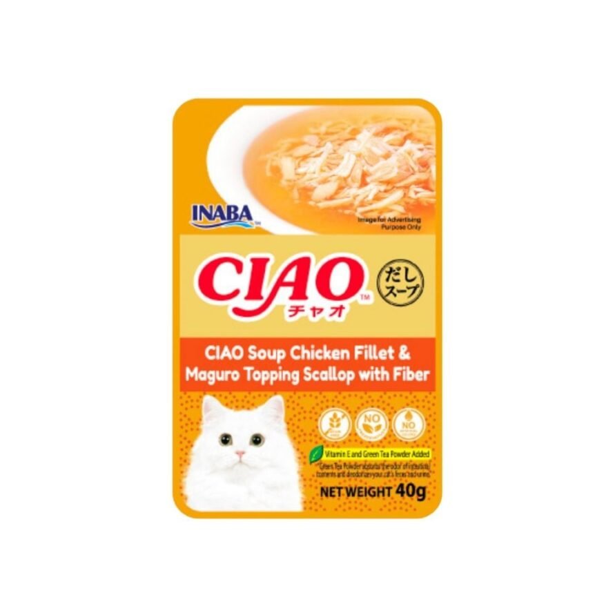 Ciao Pouch Soup Chicken Fillet & Maguro Topping Scallop with Fiber