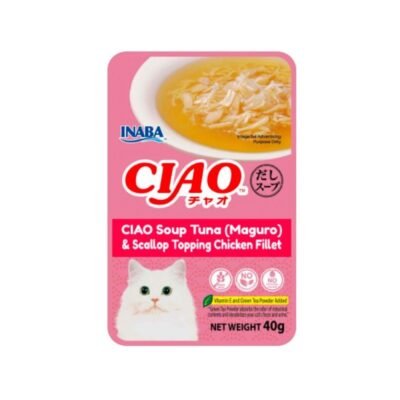 Ciao Pouch Soup Tuna (Maguro) & Scallop Topping Chicken Fillet